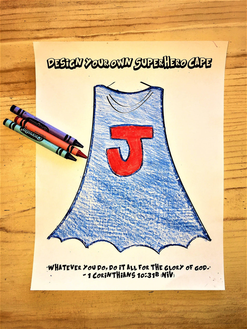 Superhero cape and shield coloring pages