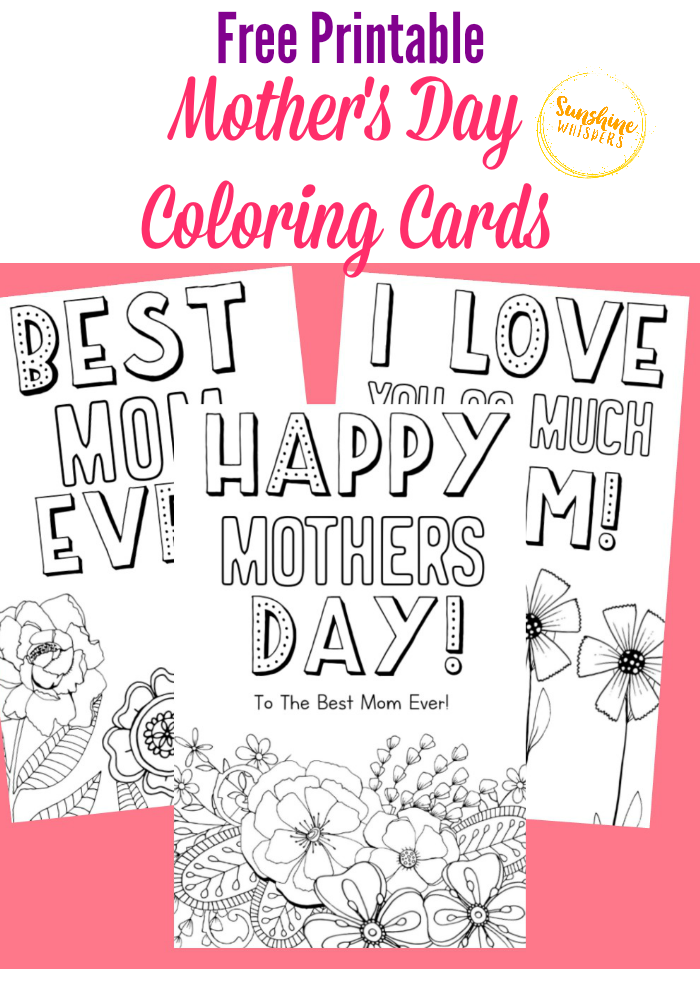 Free printable mothers day coloring cards