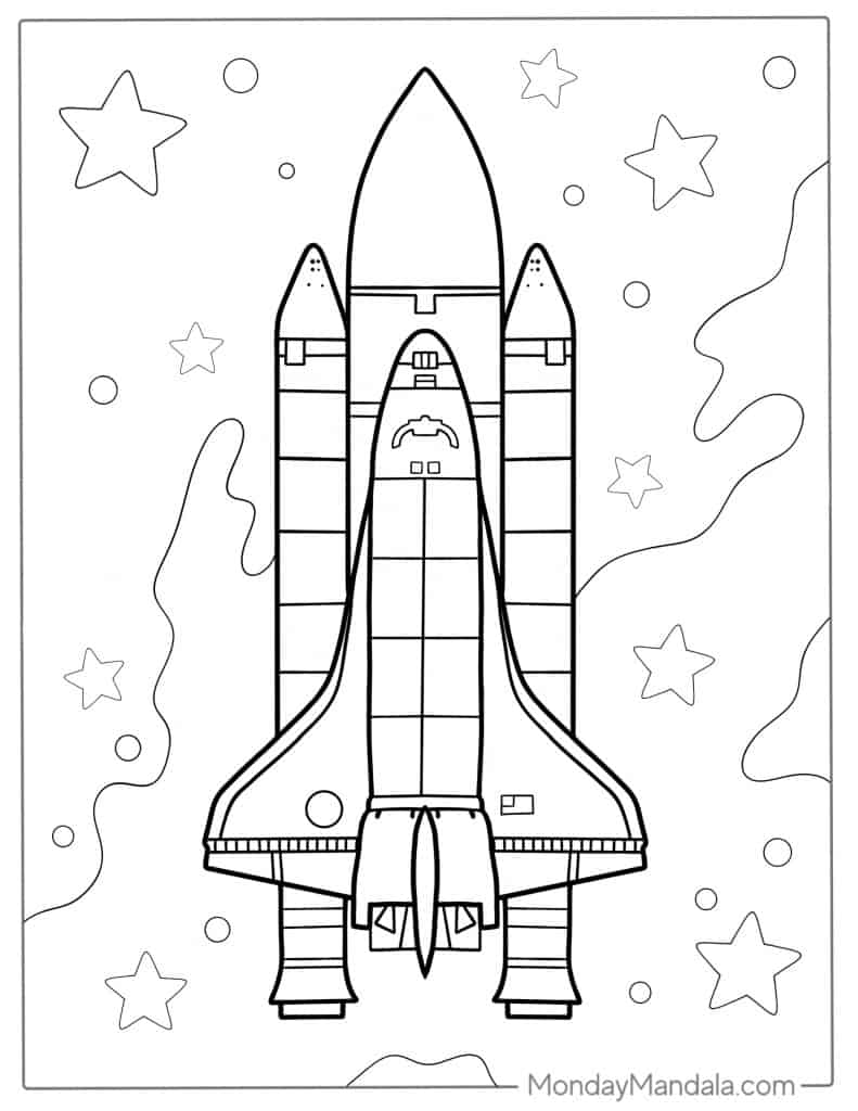 Rocket coloring pages free pdf printables