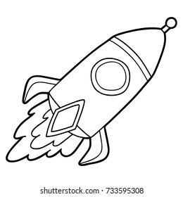 Rocket coloring page images stock photos d objects vectors