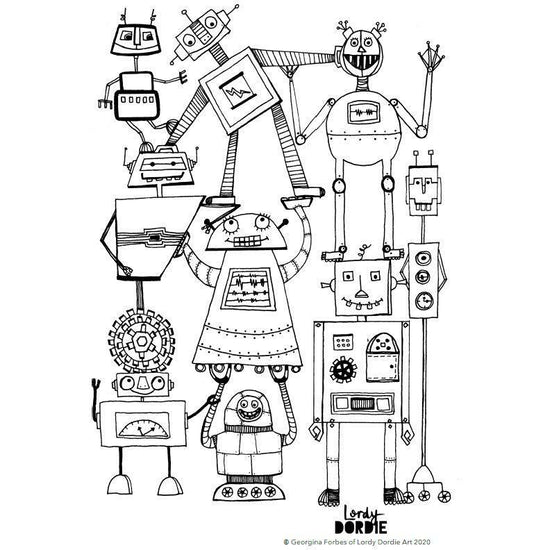 Robots colouring