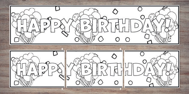 Louring birthday banner party teacher made