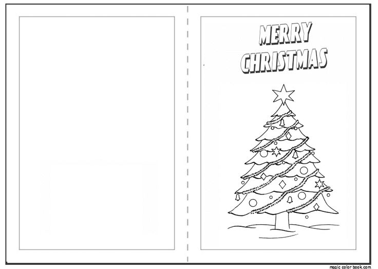 Christmas cards coloring pages