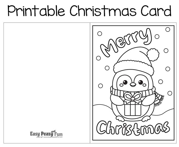 Free printable christmas cards to color