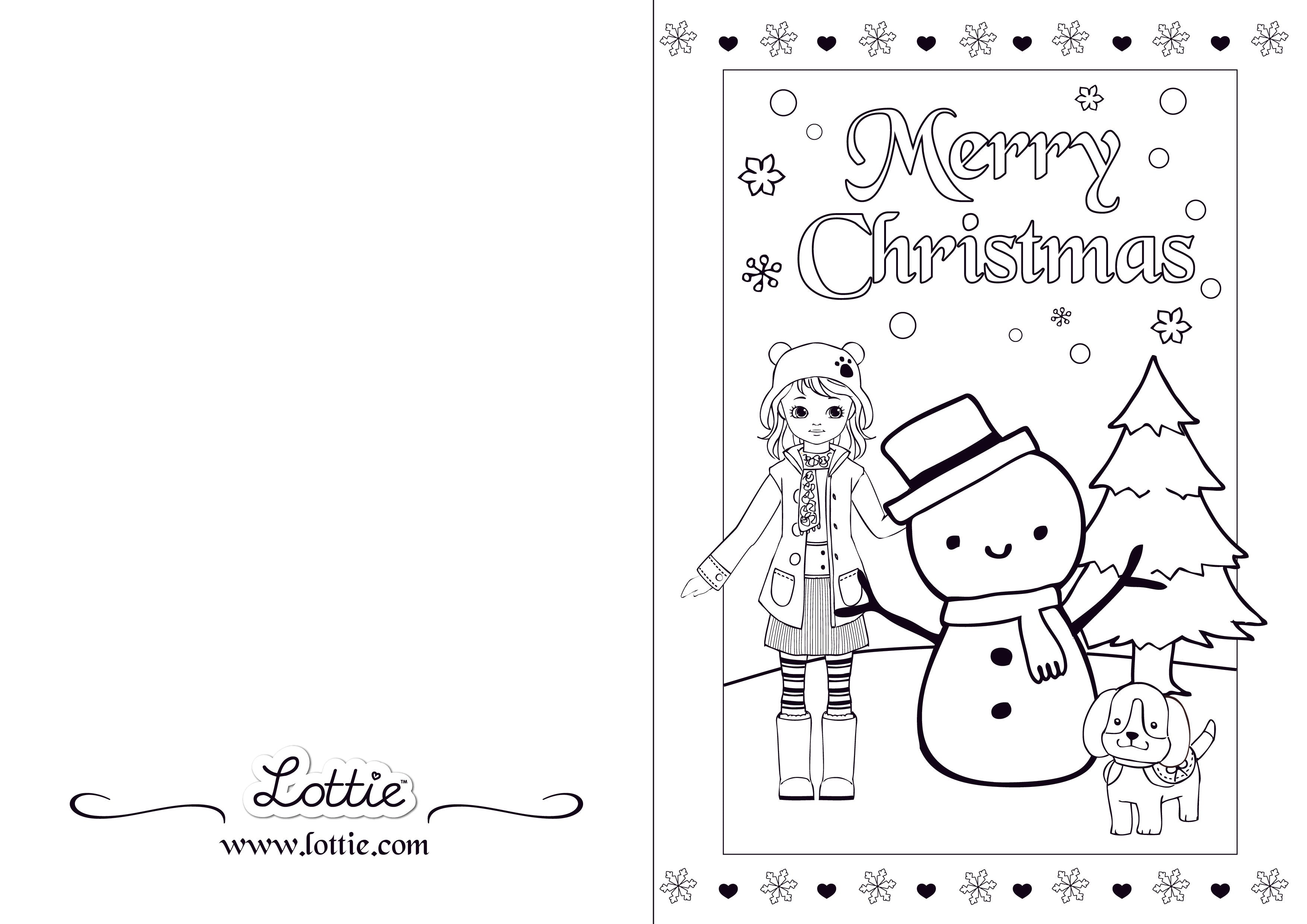 Christmas colouring card