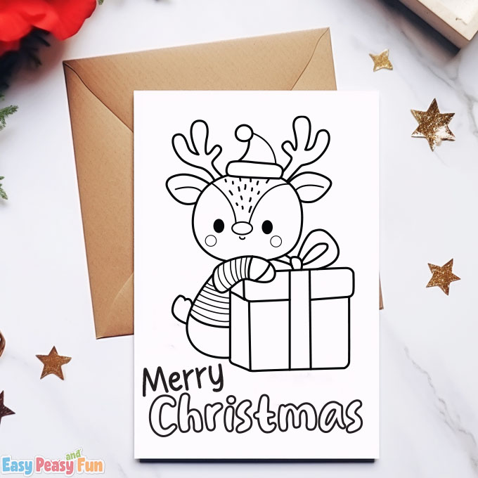 Free printable christmas cards to color