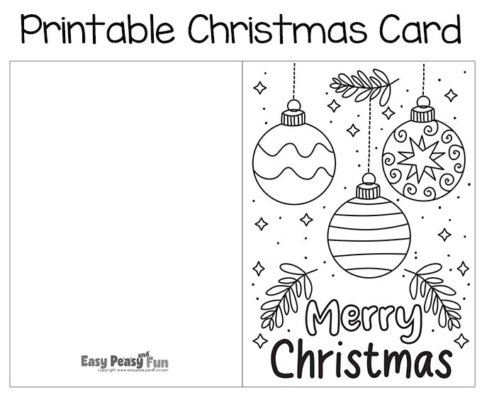 Free printable christmas cards to color