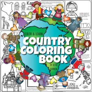 Read color learn country coloring pages