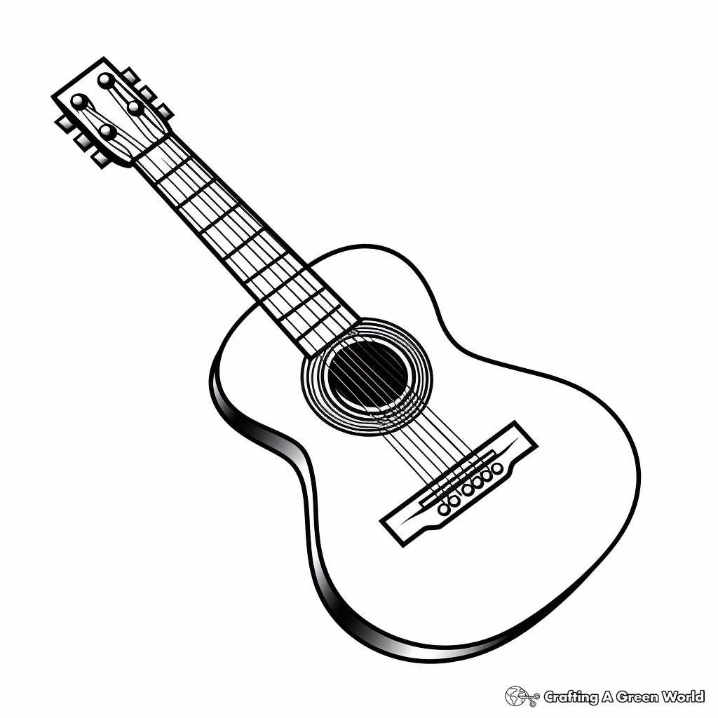 Guitar coloring pages