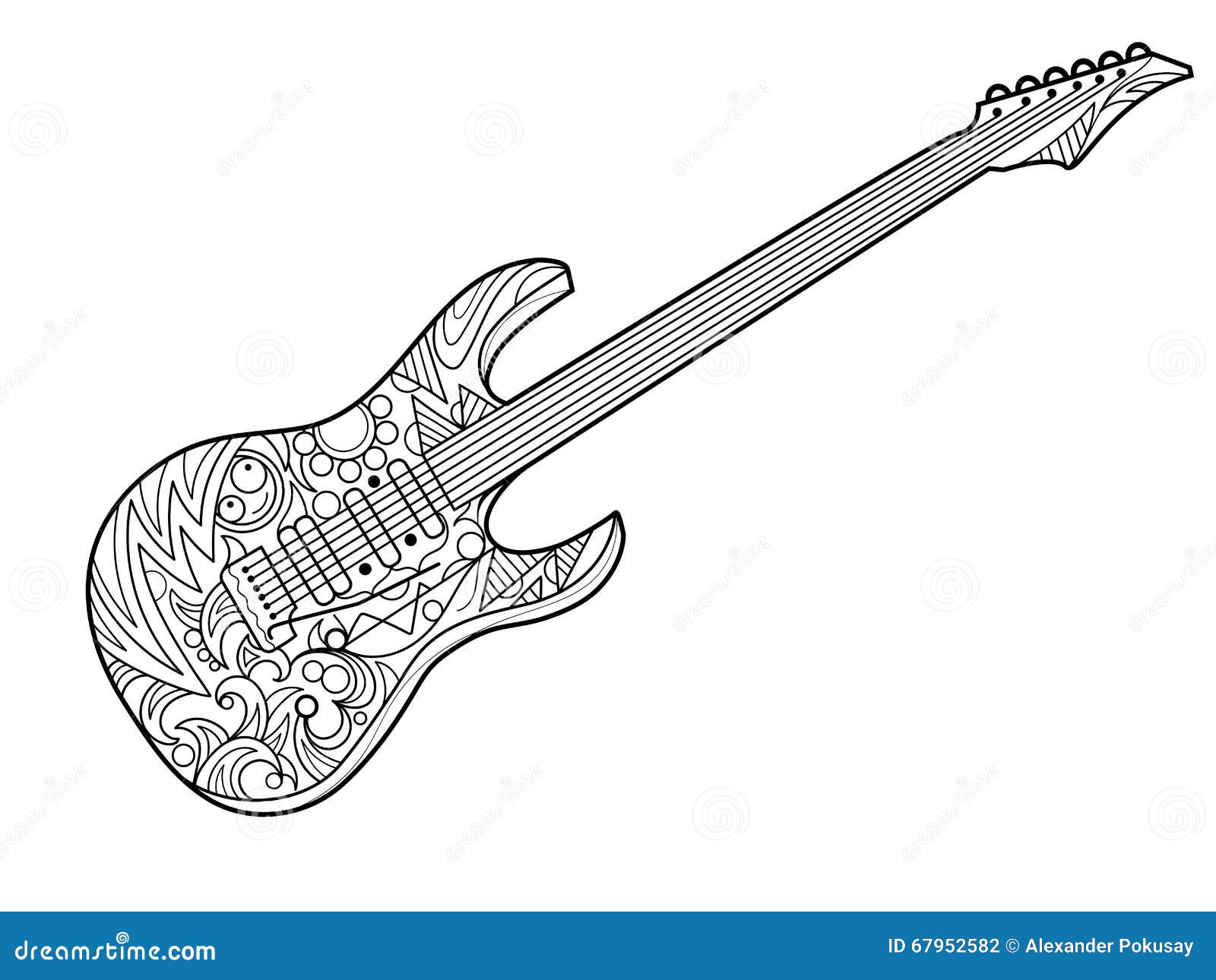 Guitar coloring book adults stock illustrations â guitar coloring book adults stock illustrations vectors clipart