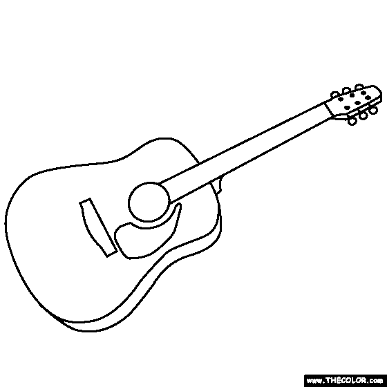 Free coloring page of a guitar color in this picture of a guitar and share it with others today music coloring guitar pics coloring pages