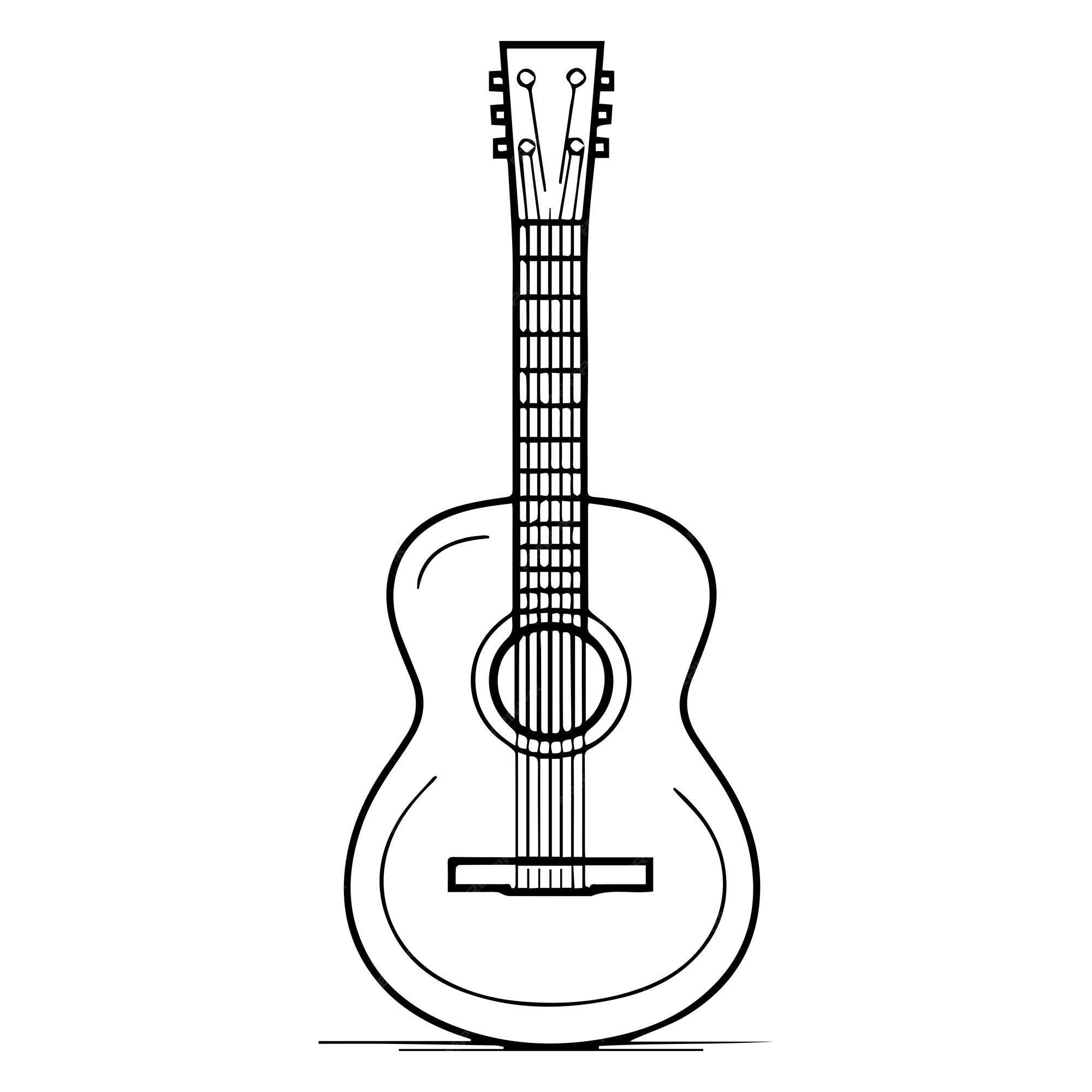 Premium vector guitar coloring pages