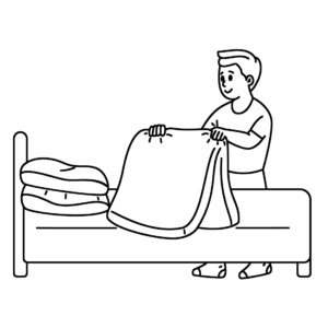 Bed coloring pages printable for free download