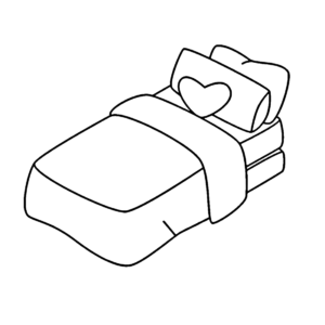 Bed coloring pages printable for free download