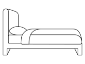 Bed coloring pages free printable pictures