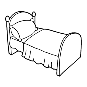Bed coloring pages printable for free download
