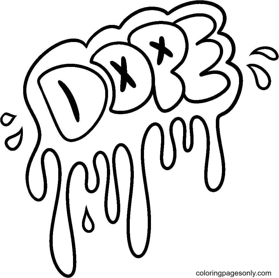 Graffiti coloring pages printable for free download