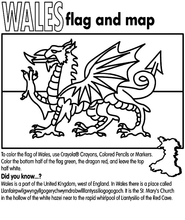 Wales on crayola flag coloring pages wales flag coloring pages