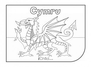 Cymru flag louring in picture flag loring pages dragon loring page welsh flag