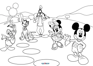 Free printable mickey mouse clubhouse coloring pages for kids