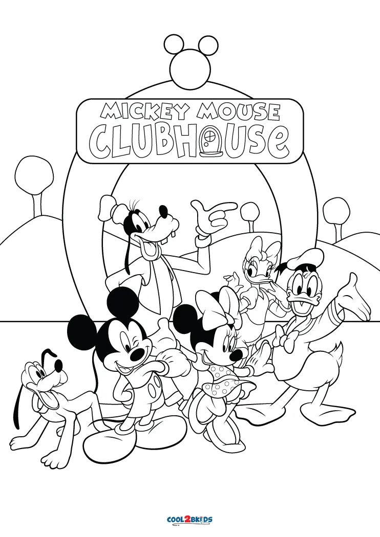 Free printable mickey mouse clubhouse coloring pages for kids