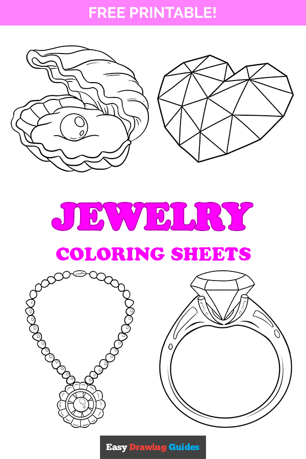 Free printable jewelry coloring pages for kids