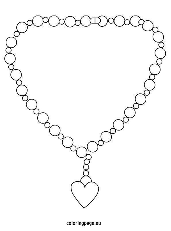 Colouring picture of necklace coloring page