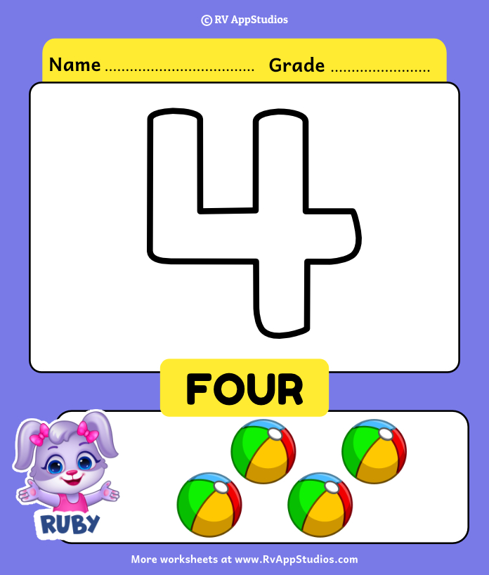 Number coloring sheet color number printable worksheet