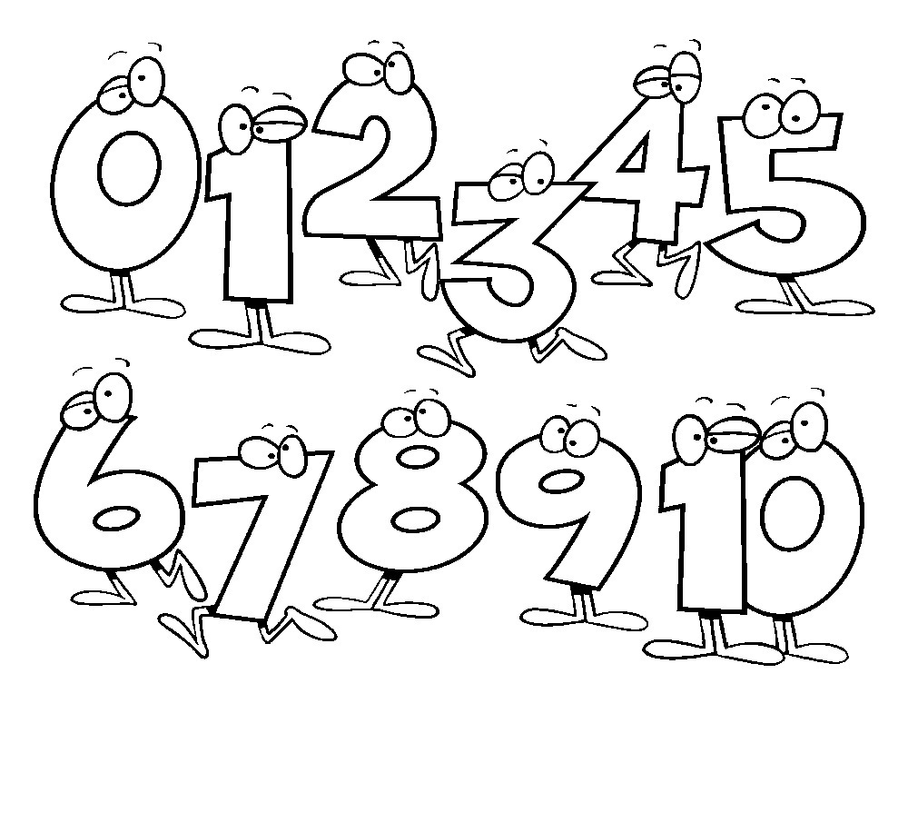 Free printable number coloring pages for kids