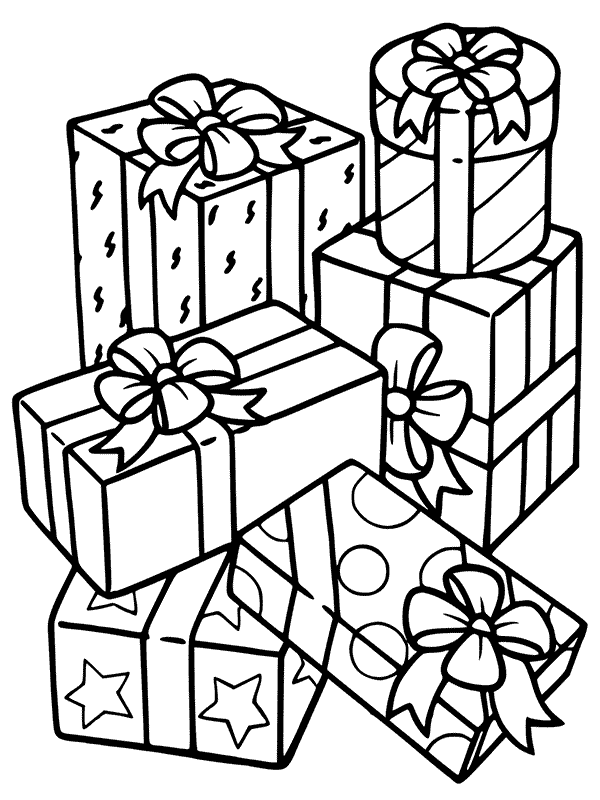 Presents coloring pages