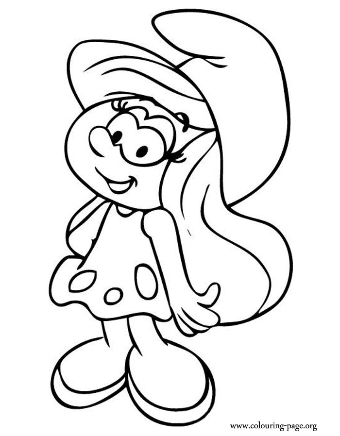 Smurfette smurf coloring page cartoon coloring pages disney coloring pages coloring books