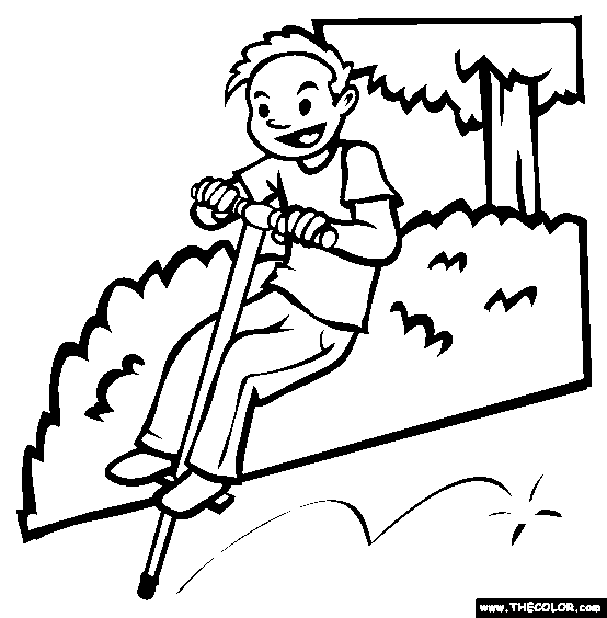 Pogo stick coloring page free pogo stick online coloring