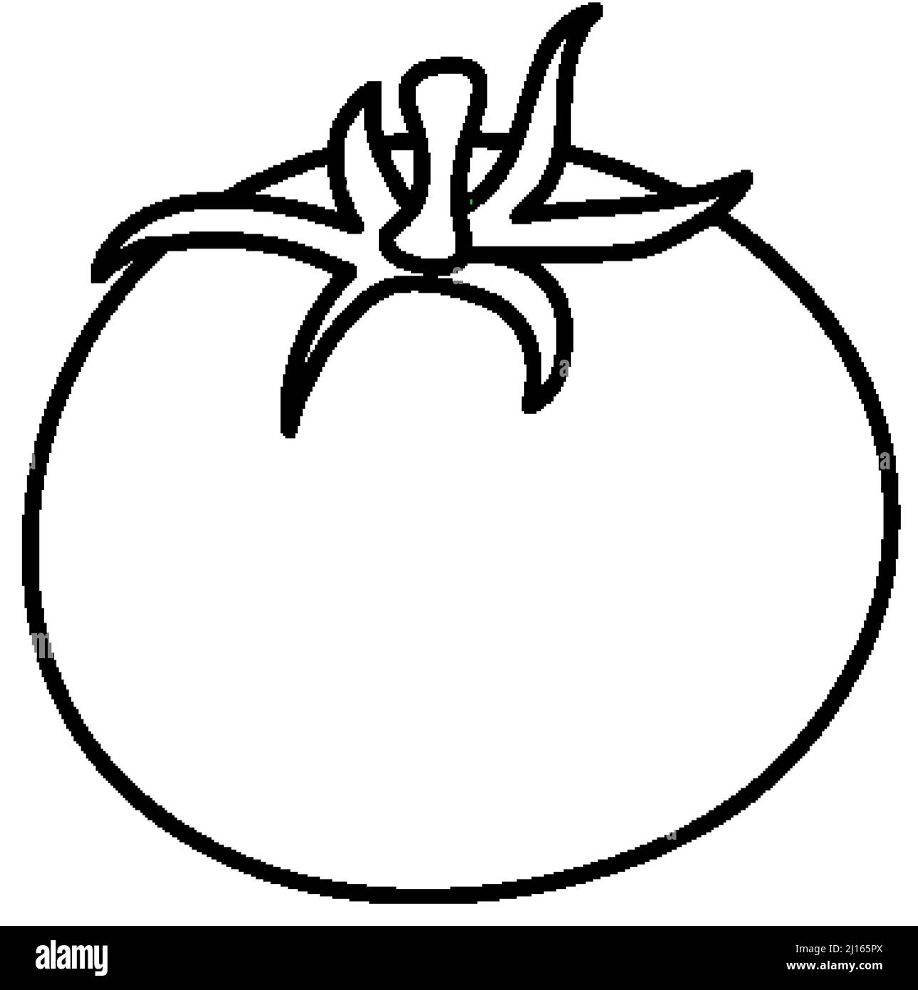 Tomato doodle outline for colouring illustration stock vector image art