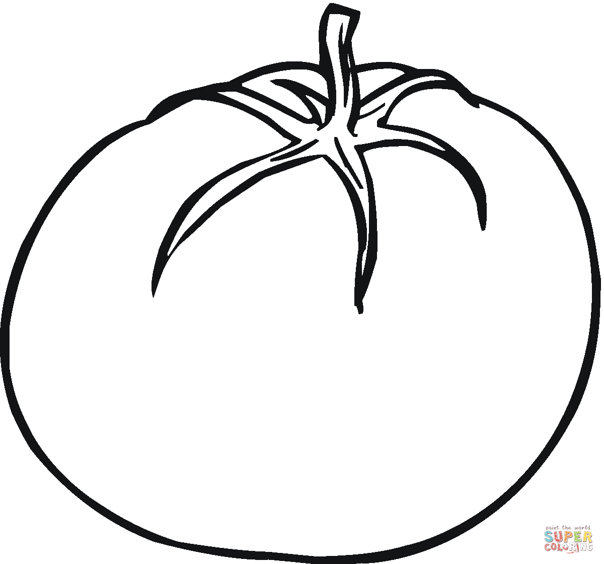 Tomato coloring page free printable coloring pages