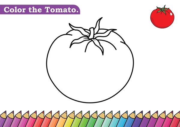 Thousand colouring pages tomatoe royalty