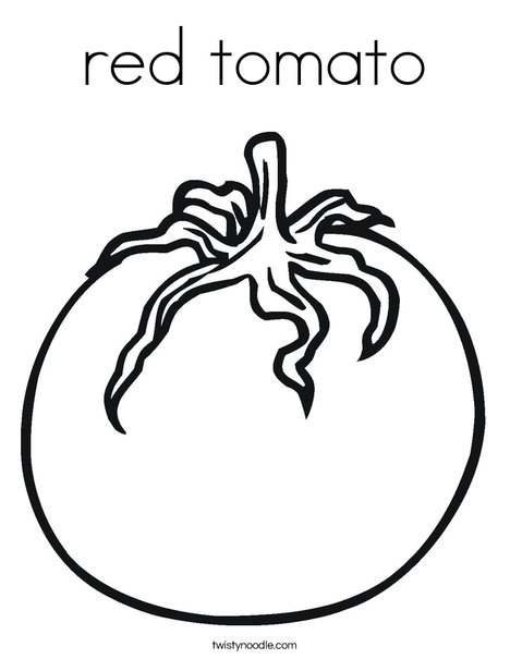 Red tomato coloring page