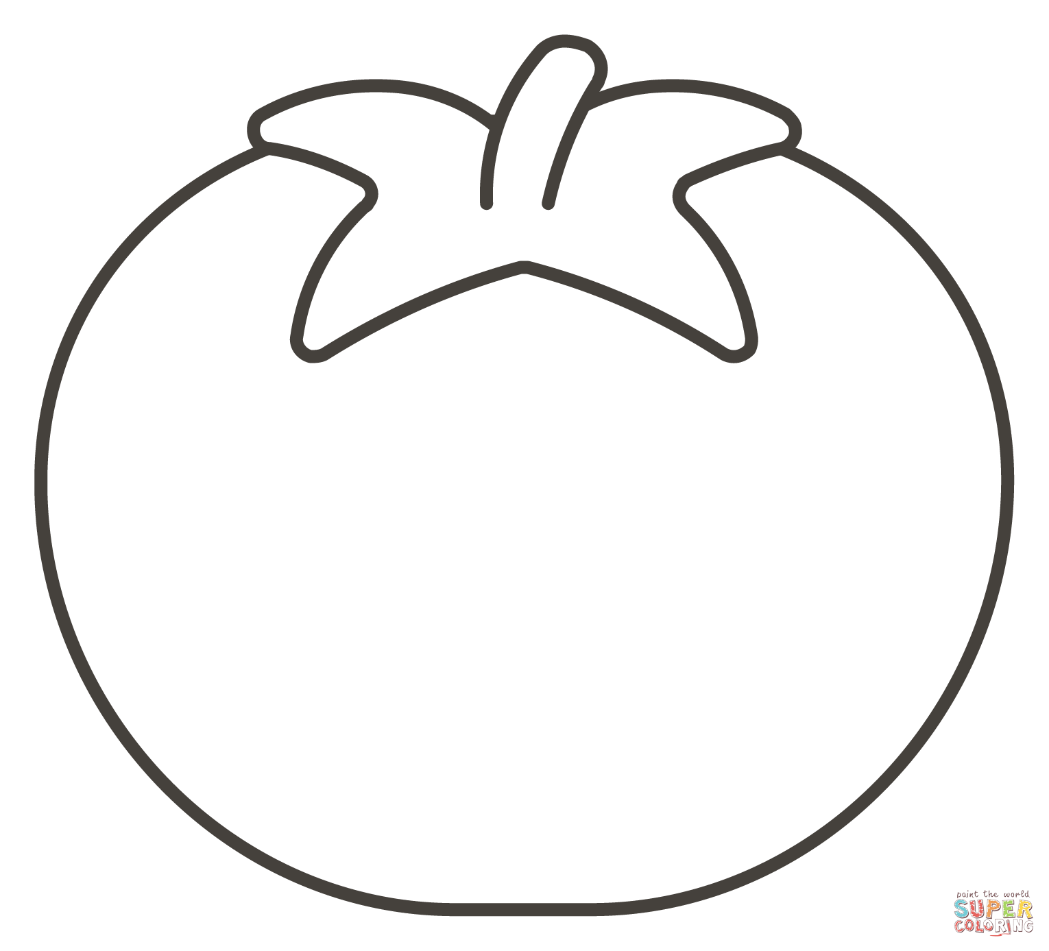 Tomato coloring page free printable coloring pages