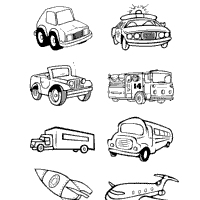 Transportation coloring pages