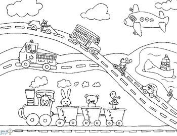 Free transportation coloring sheet coloring sheets transportation preschool activities train coloring pages
