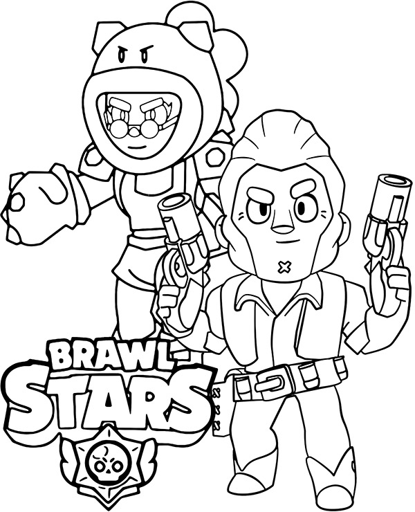 Rosa and colt coloring page brawl stars