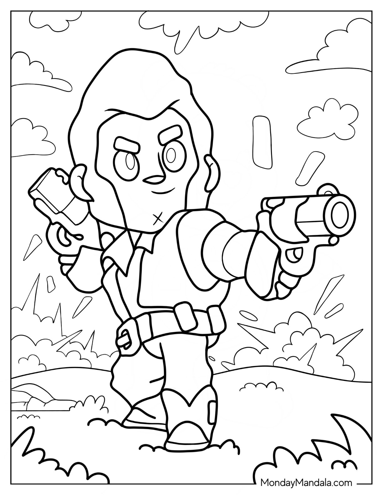 Brawl stars coloring pages free pdf printables