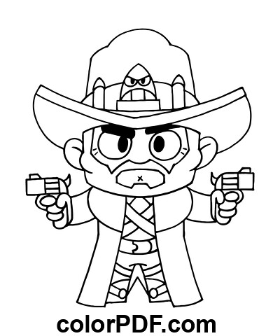 Gunslinger colt brawl stars printable gunslinger colt brawâ