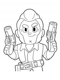 Brawl stars colt coloring page