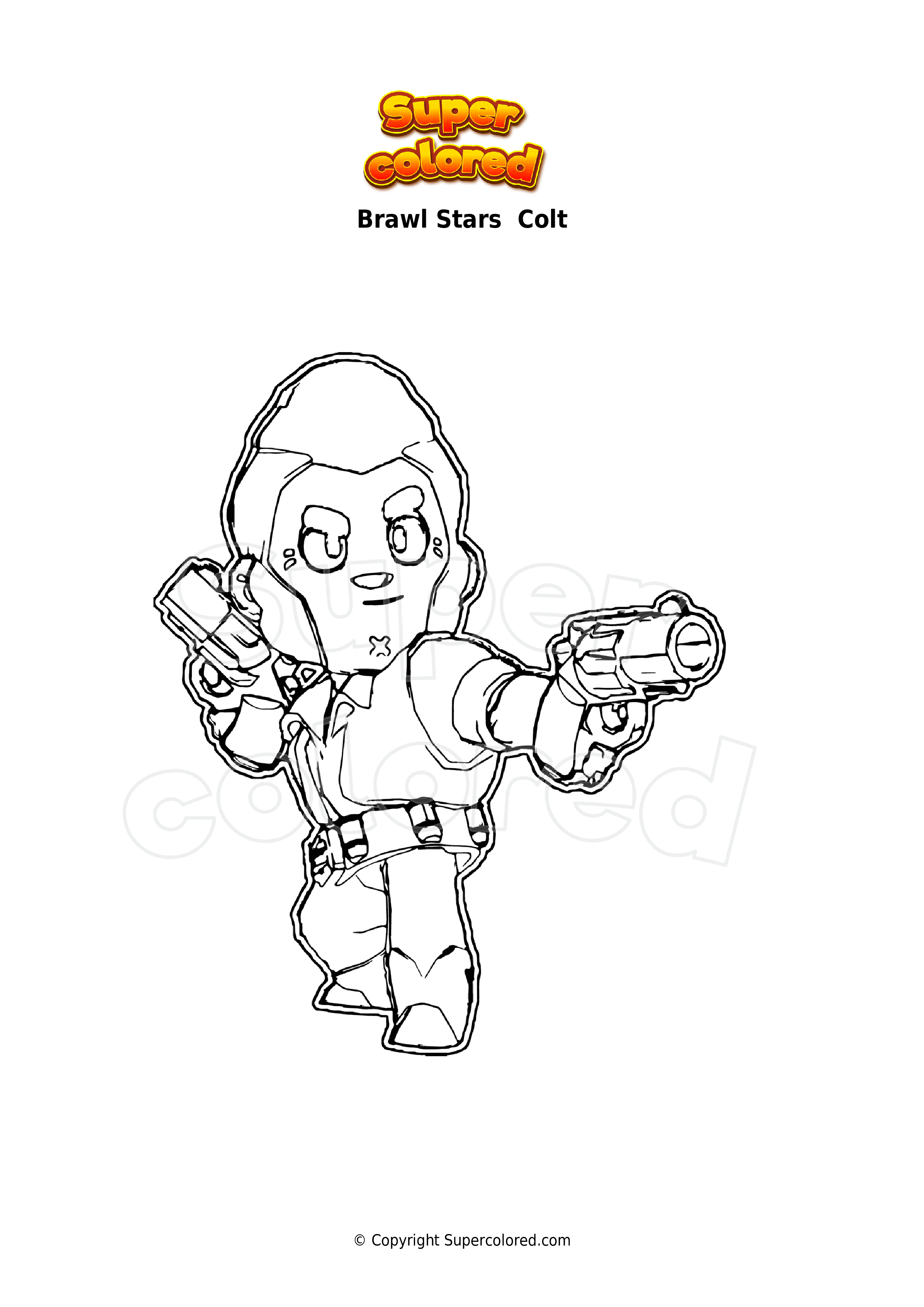 Coloring page brawl stars colt