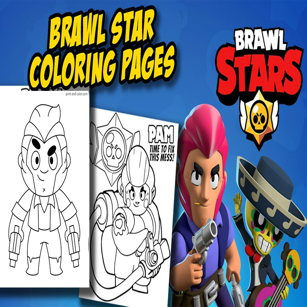 Brawl stars jumbo coloring book for kids made by teachers