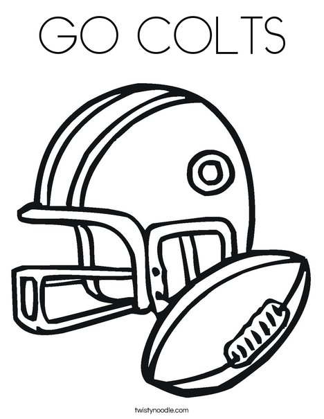 Go colts coloring page