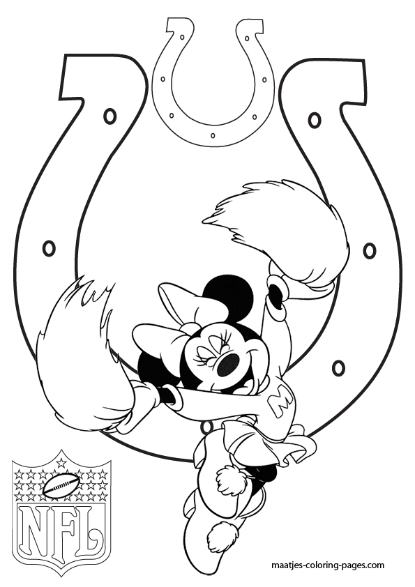 Indianapolis colts minnie mouse cheerleader coloring pages