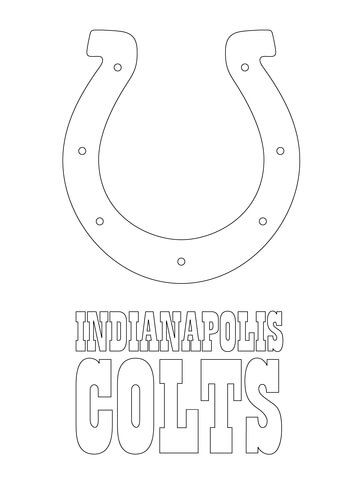 Indianapolis colts logo coloring page from nfl category select from printable crafts of câ football coloring pages coloring pages indianapolis colts logo