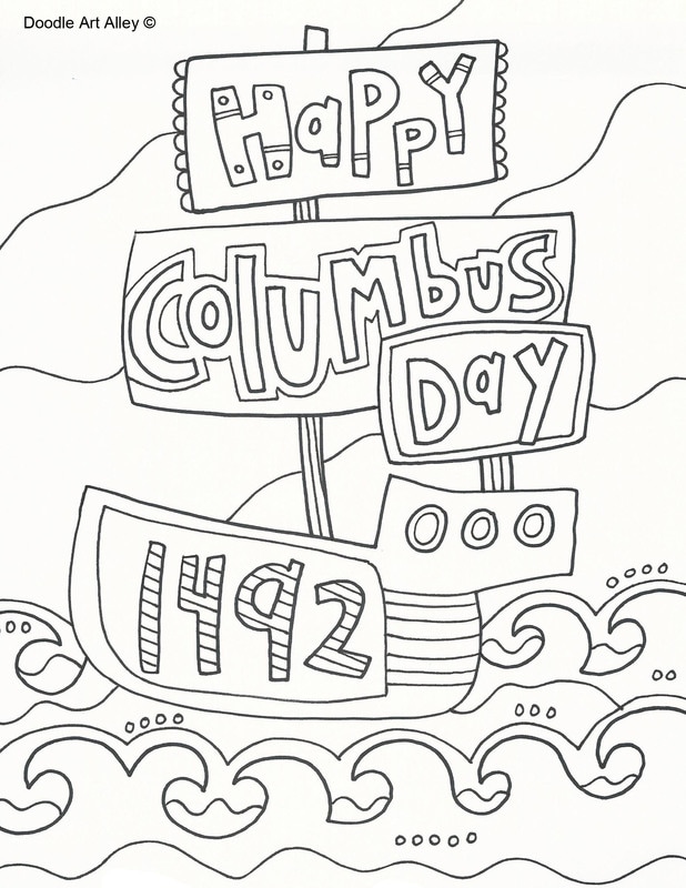 Columbus day coloring pages