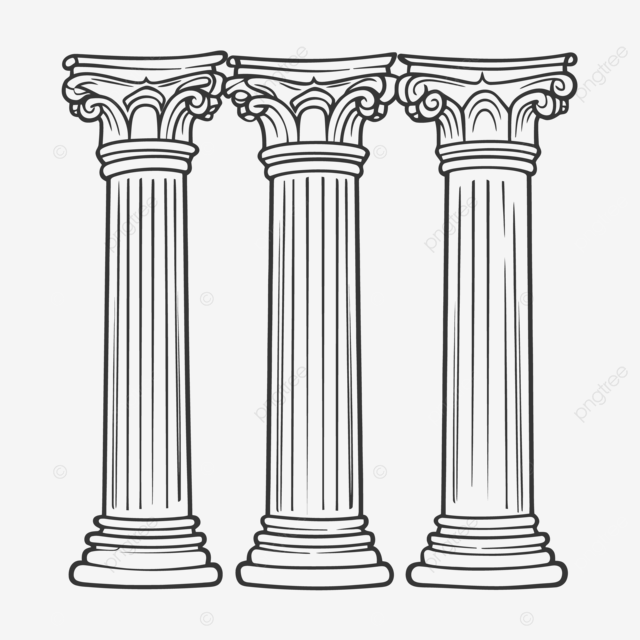 Dibujo de tr columnas griegas antiguas para colorear quema pãgina vector png dibujos dibujo de ala dibujo de anillo dibujo en color png y vector para dcargar gratis